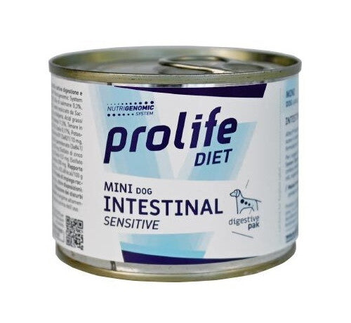 Prolife Intestinal Sensitive Mini 200g per cane piccolo, umido monoproteico al maiale con fibre e supporto digestivo Prolife Intestinal Sensitive Mini 200g per cane piccolo, umido monoproteico al maiale con fibre e supporto digestivo